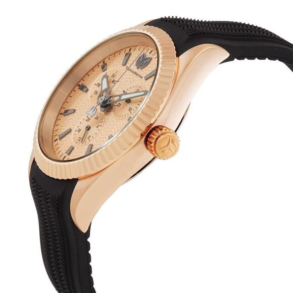 NWT Authentic Technomarine Sea GMT Quartz Rose Gold Dial Men's Watch - Picture 2 of 3